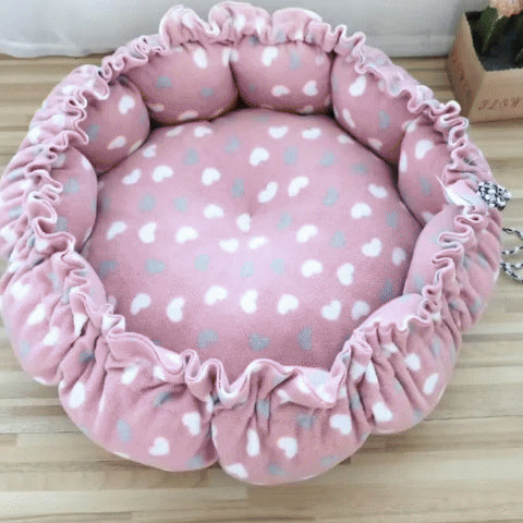 coussin-chat-rond-rose-coeur