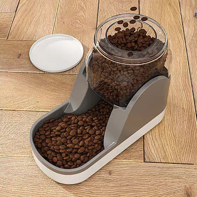 Distributeur croquettes et eau pour chat
