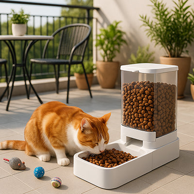 distributeur-de-croquettes-chat-transparent-sur-le-balcon