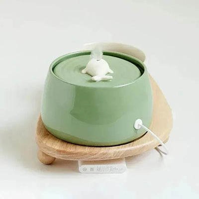 fontaine-a-eau-pour-chat-en-ceramique-modele-vert-et-socle