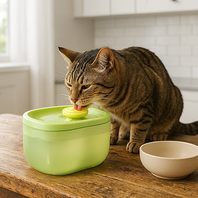 Fontaine à eau pour chat sans bruit