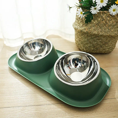 gamelle-chat-ergonomique-couleur-verte