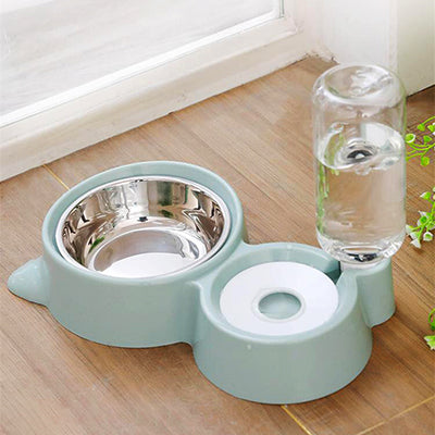 Gamelle pour chat deux-en-un