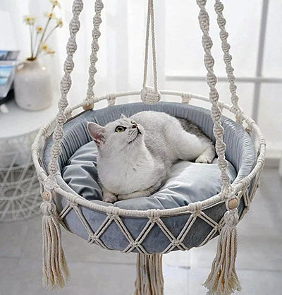 hamac-pour-chat-en-macrame-ciel