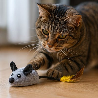 jouet-interactif-pour-chat-joue-avec-la-souris-grise