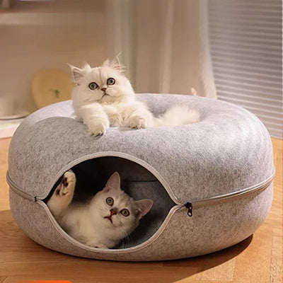 Niche pour chat en forme de donut