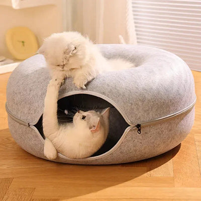 Niche pour chat en forme de donut