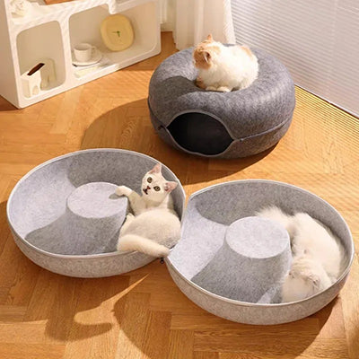 Niche pour chat en forme de donut