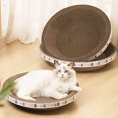panier-chat-grattoir-rond-pause-allonger