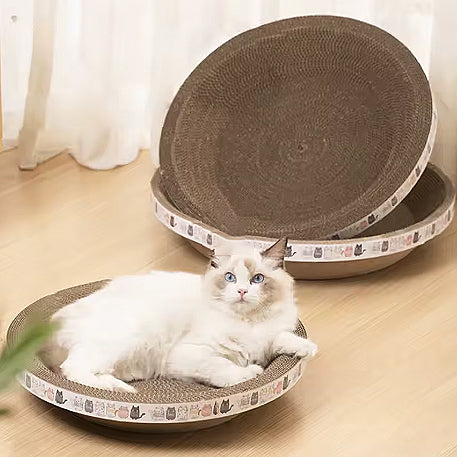 panier-chat-grattoir-rond-pause