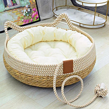 panier-chat-osier-tete-de-chat-blanc