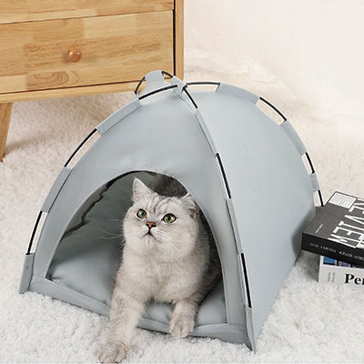 Tente pour chat style camping