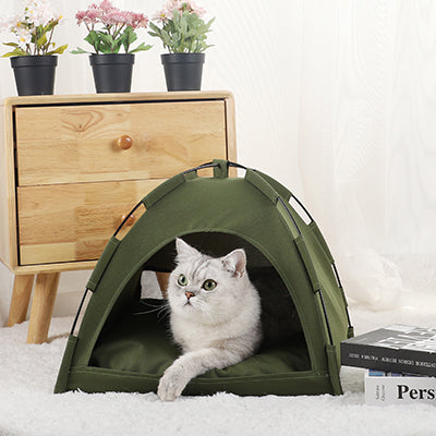 Tente pour chat style camping