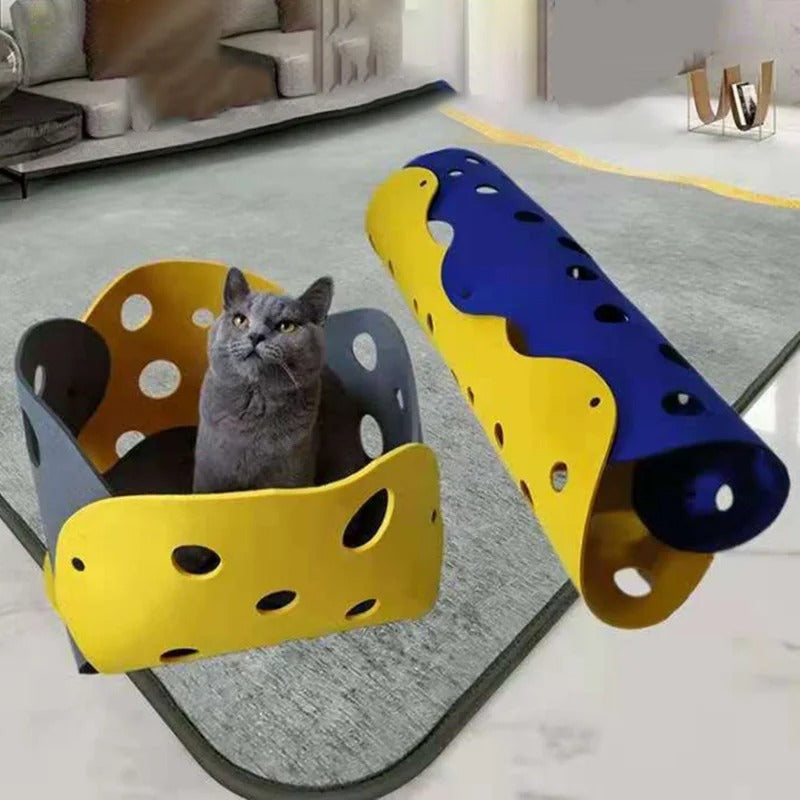 tunnel-pour-chat-modulable-tapis