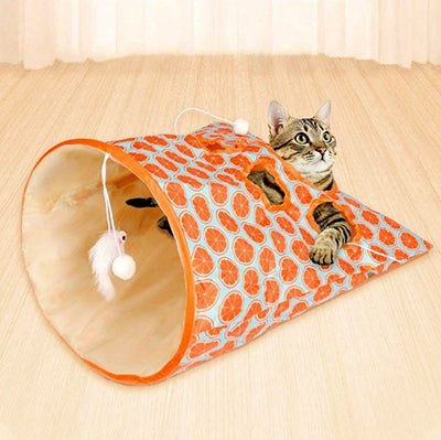 tunnel-pour-chat-pliable-pattes-dehors