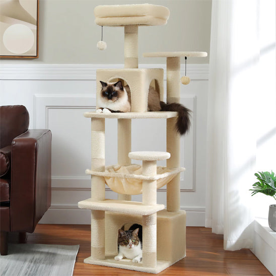 arbre-a-chat-confort-multiple-deux-chats-qui-se-reposent