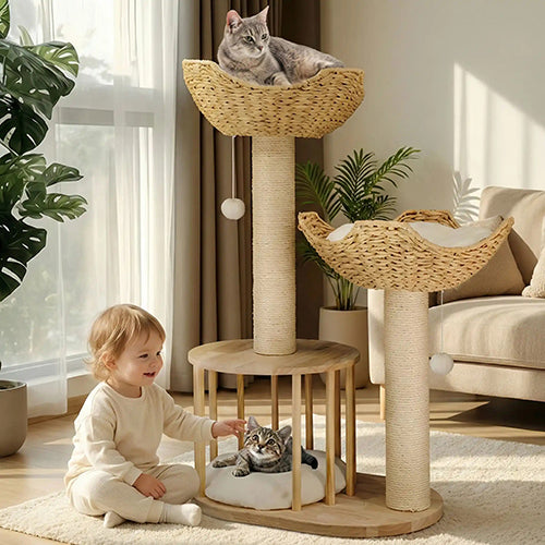 arbre-a-chat-elegance-et-confort-chats-et-bebe