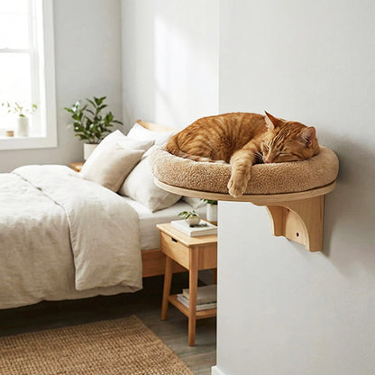 arbre-a-chat-mural-design-pur-chat-qui-dort-dans-la-chambre