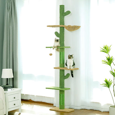 arbre-achat-cactus-multi-niveaux-deux-chats-perches