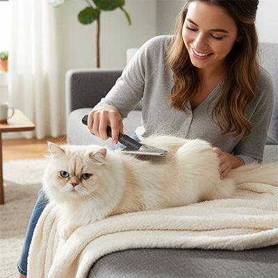 brosse-chat-poil-long-femme-brossant-son-chat-blanc
