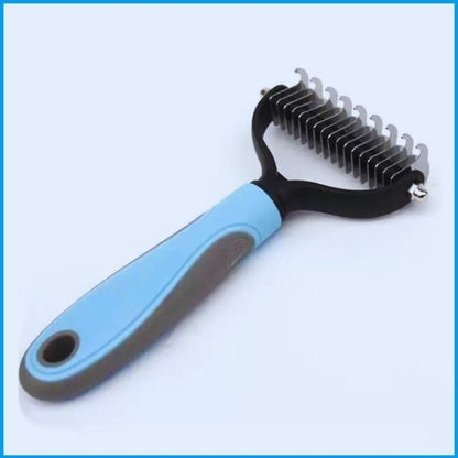 brosse-pour-chat-double-face-bleu