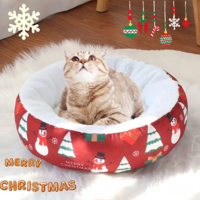 chat-panier-douillet-hivernal-avec-decoration-noel