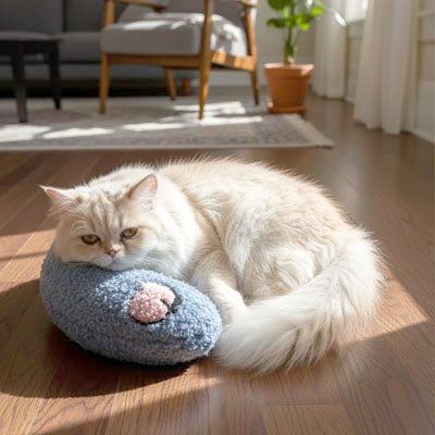 coussin_chat_oreiller_bleu_et_chat_blanc