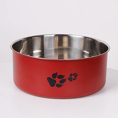 Gamelle en inox pour chat rouge