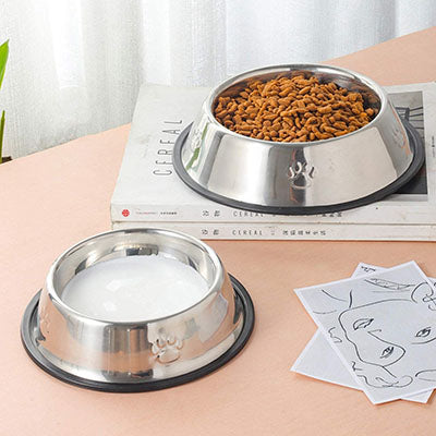 Gamelle pour chat en inox