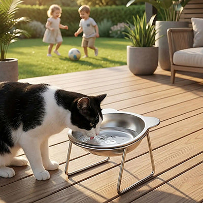 Gamelle inclinée pour chat | Ergonomique Tête Haute