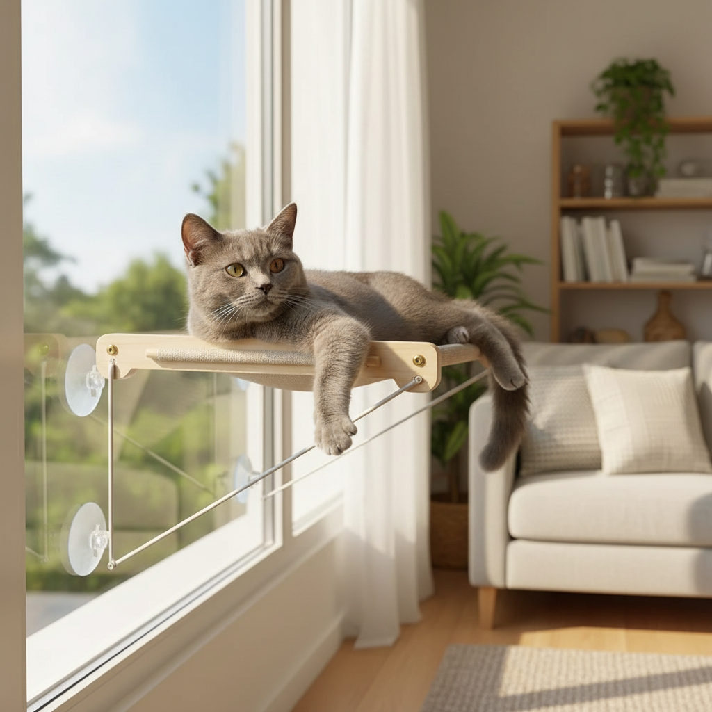 hamac-avec-chat-gris-et-patte-qui-pend