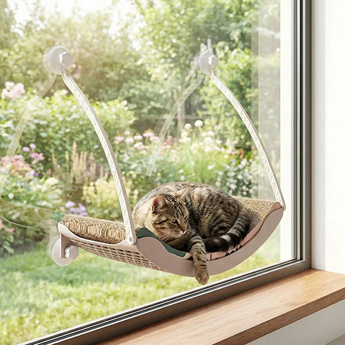 hamac-chat-fenetre-avec-griffoir-chat-allonge-et-patte-pendante