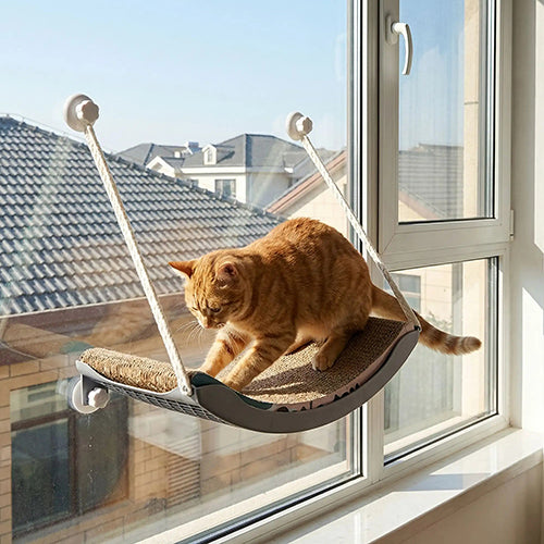hamac-chat-fenetre-avec-griffoir-chat-qui-fait-ses-griffes