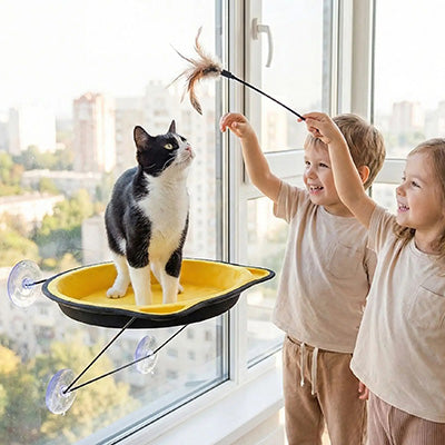 hamac-fenetre-chat-design-tete-de-chat-avec-enfants
