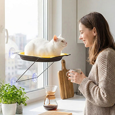 hamac-fenetre-chat-design-tete-de-chat-avec-sa-maitresse