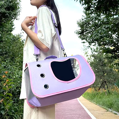 sac-transport-pour-chat-style-rose-et-violet-de-cote