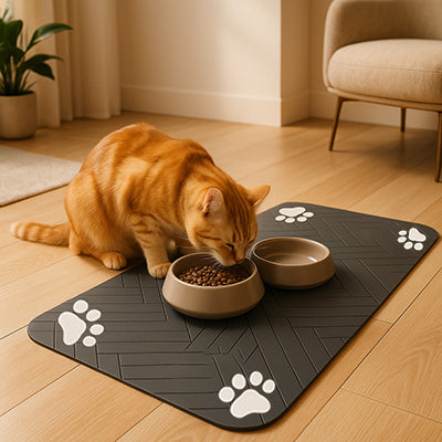tapis-gamelle-chat-hyper-absorbant-chat-qui-mange
