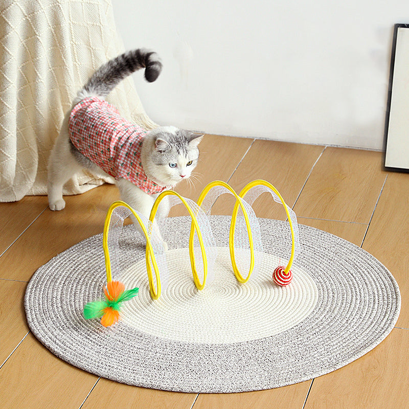 tunnel-pour-chat-a-spirale-salon